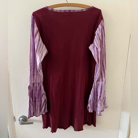 Grateful Dead Purple Lightning Long Sleeve Dress Bell Sleeves - Picture 3 of 6